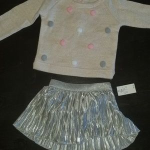 Baby girl shirt and skirt